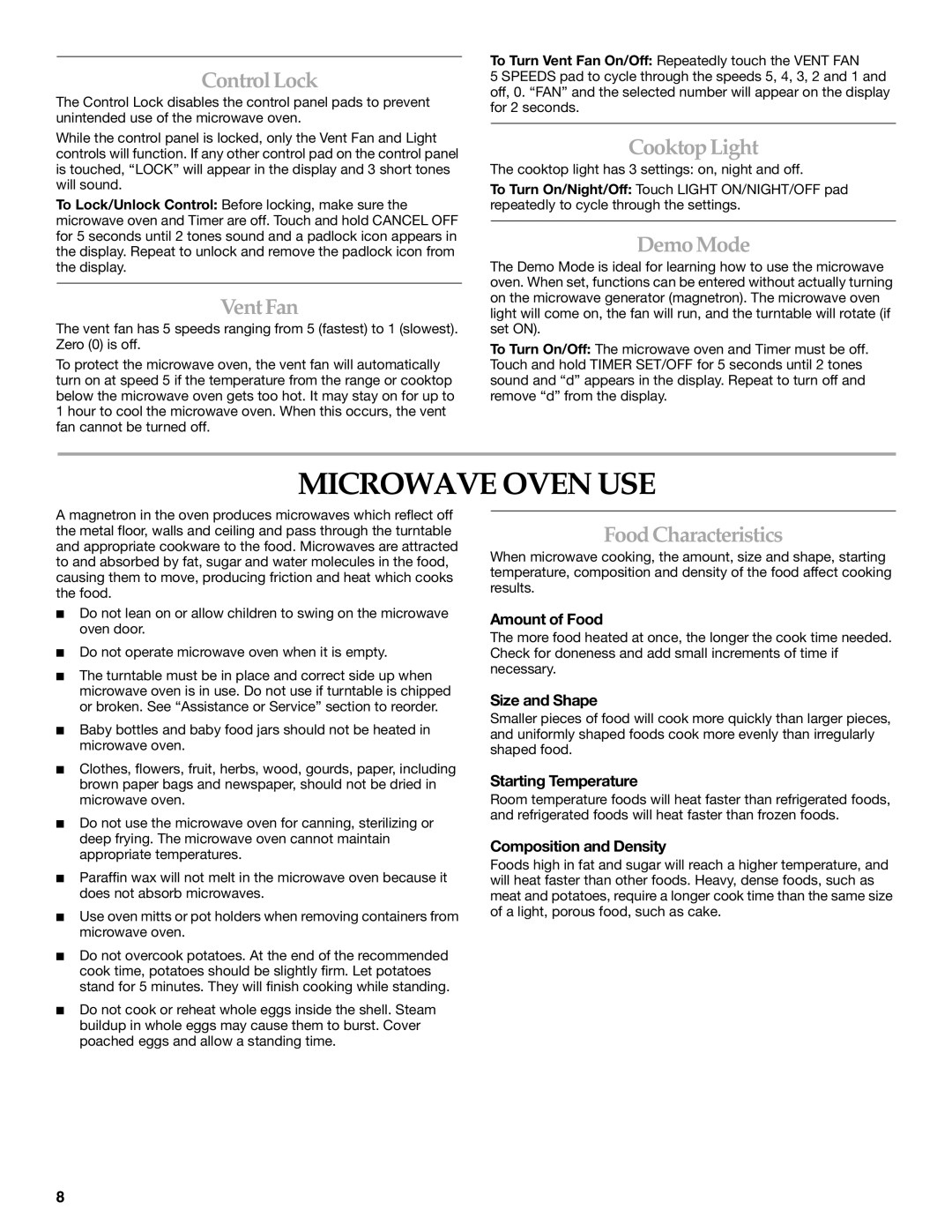 KitchenAid YKHMS175M manual Microwave Oven USE 