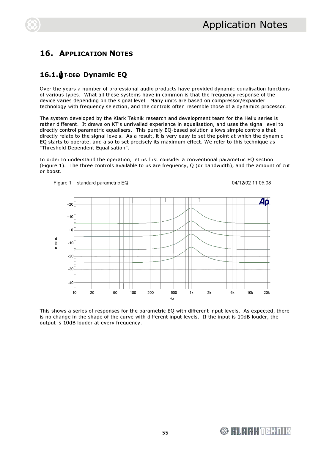 Klark Teknik DN9344E, DN9340E specifications Application Notes, Dynamic EQ 