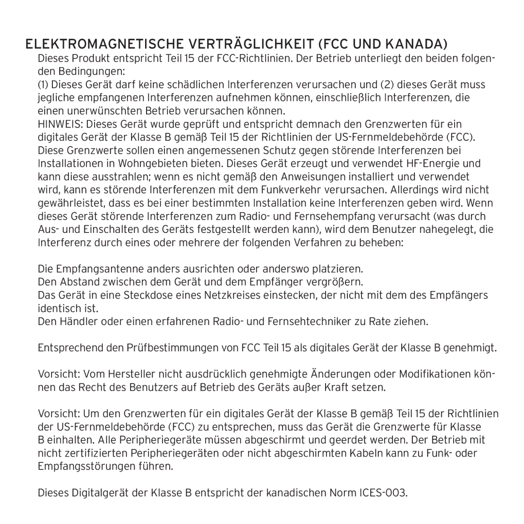 Klipsch 1012313 owner manual Elektromagnetische Verträglichkeit FCC UND Kanada 