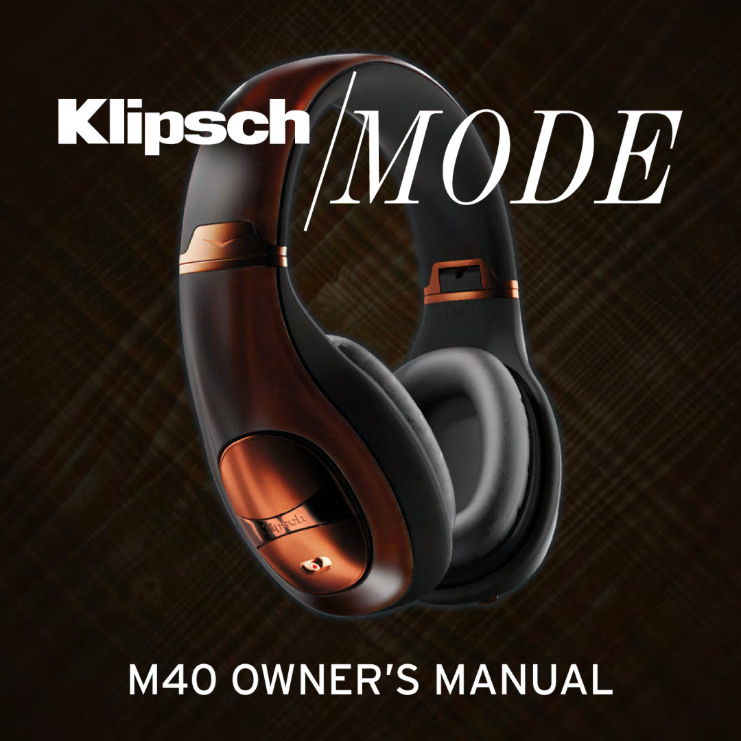 Klipsch 1013078 owner manual 