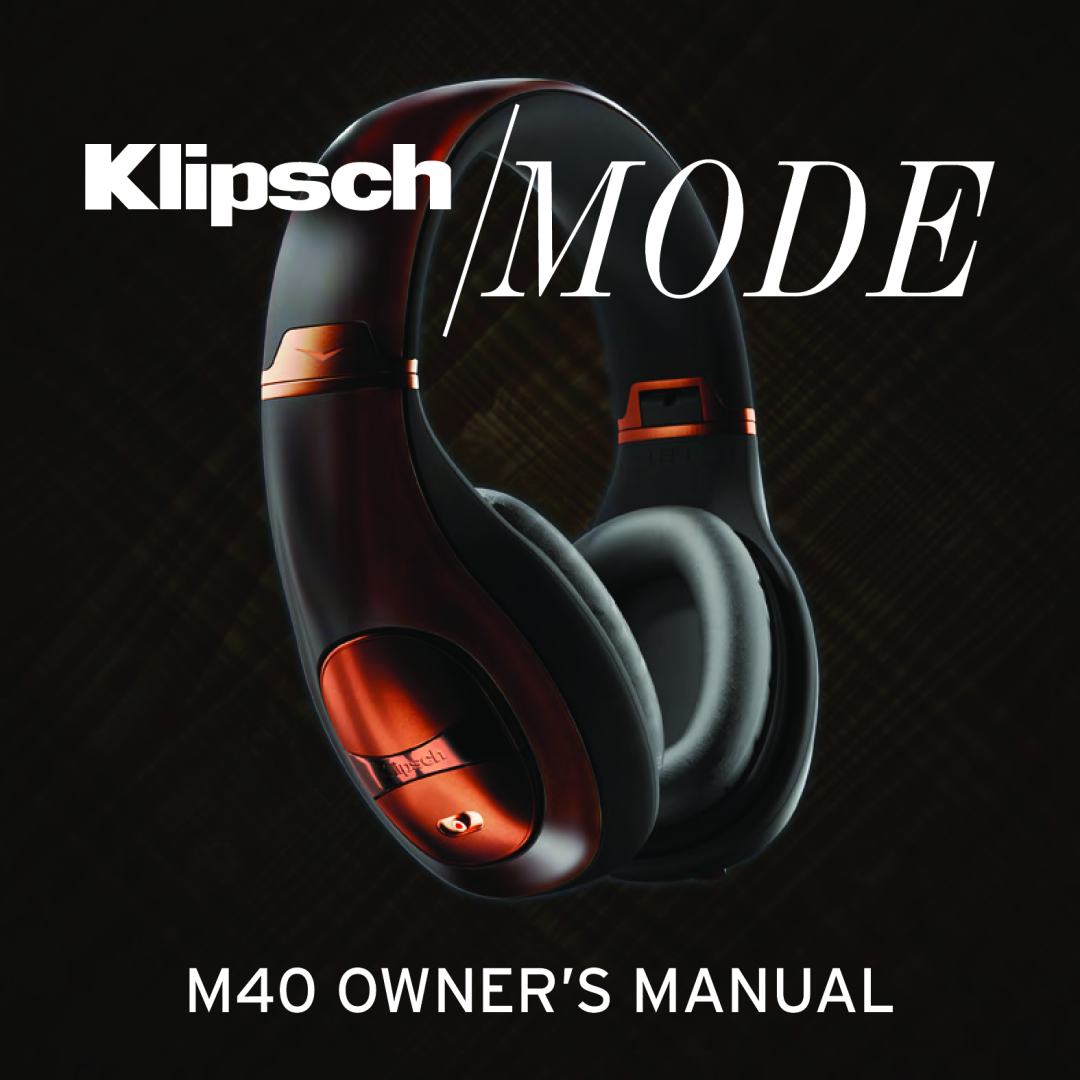 Klipsch 1013078 owner manual 