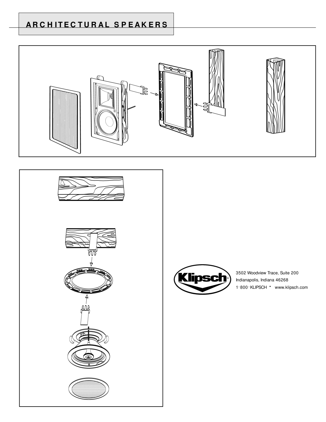 Klipsch owner manual Woodview Trace, Suite 200 Indianapolis, Indiana 