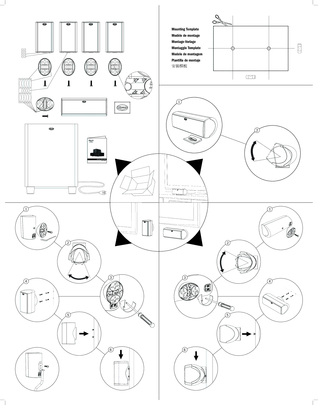 Klipsch 300 owner manual 安装模板 