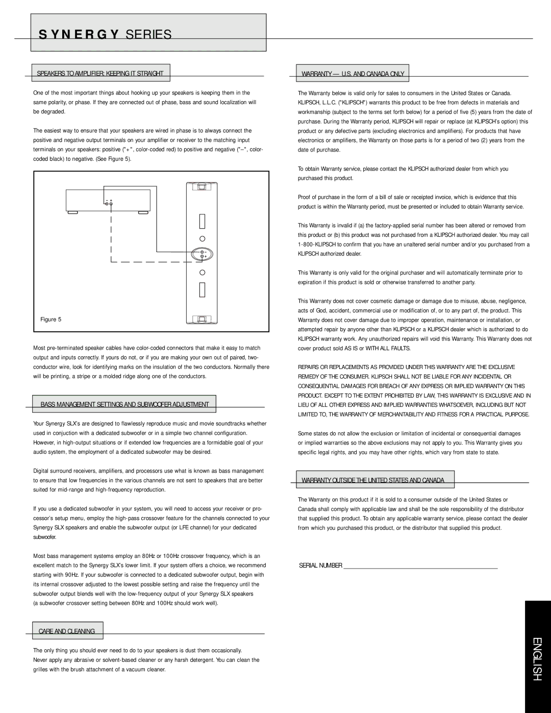 Klipsch Car Speaker manual Speakers to Amplifier Keeping IT Straight, Bass Management Settings and Subwoofer Adjustment 