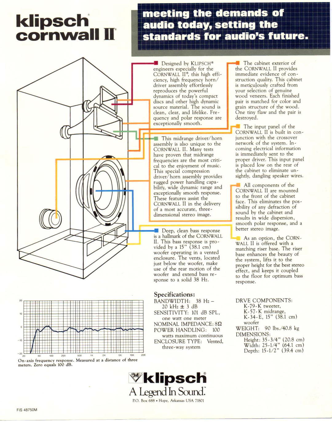 Klipsch Cornwall II manual 