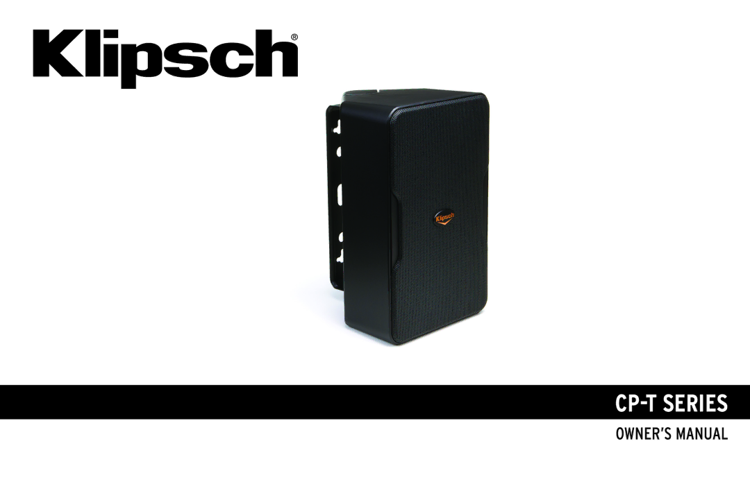 Klipsch owner manual CP-T Series 