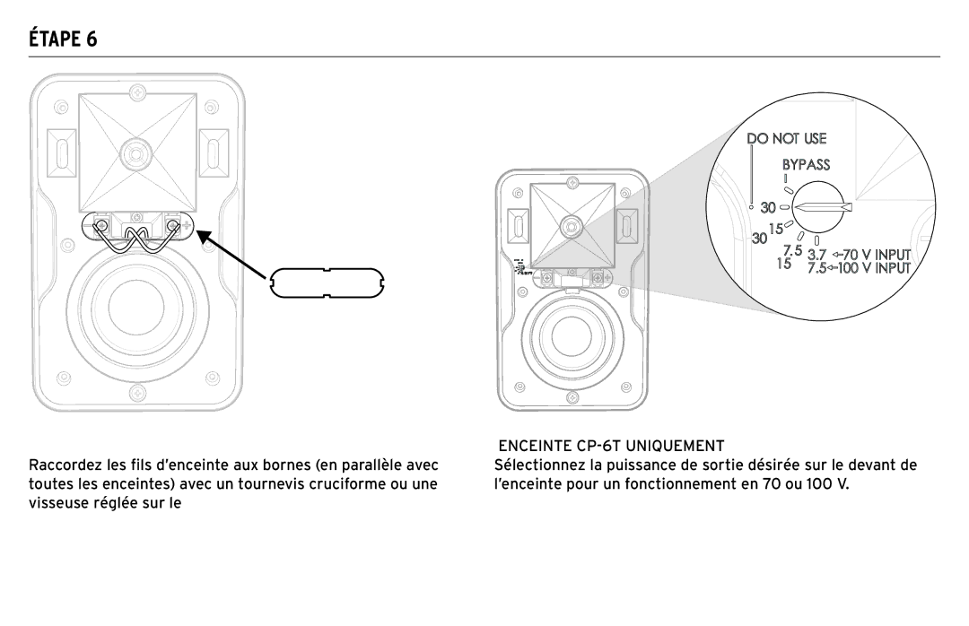Klipsch CP-T owner manual Enceinte CP-6T Uniquement 
