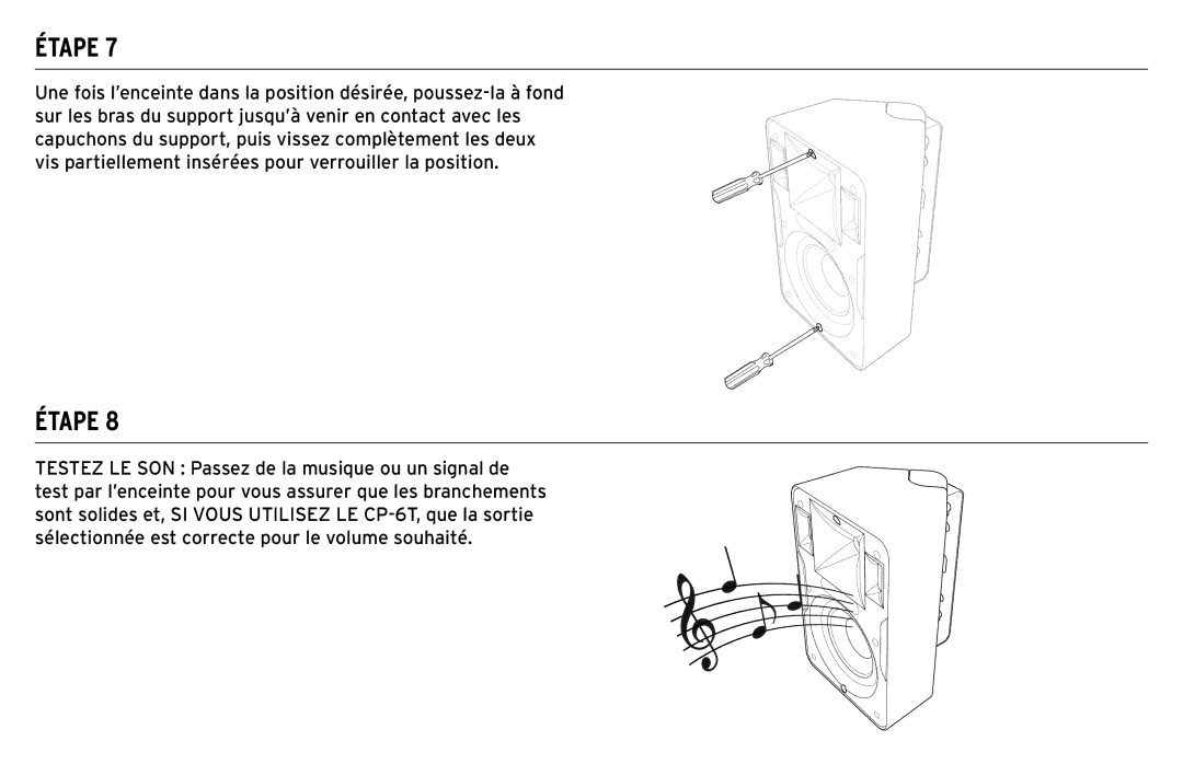 Klipsch CP-T owner manual Étape 