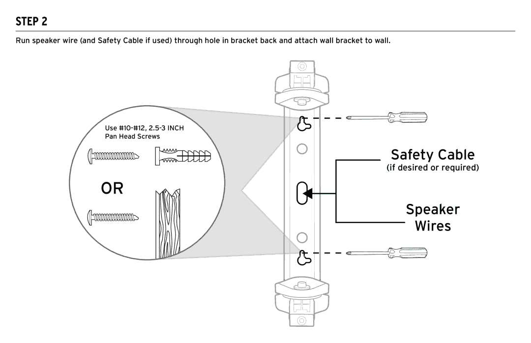 Klipsch CP-T owner manual Safety Cable 