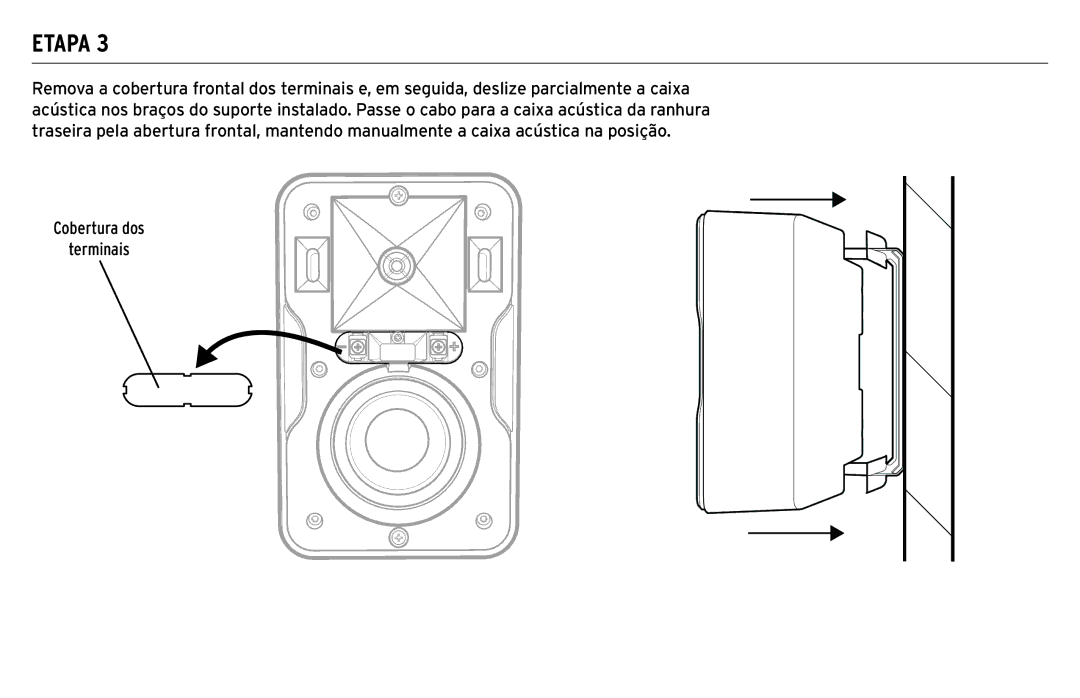 Klipsch CP-T owner manual Cobertura dos Terminais 