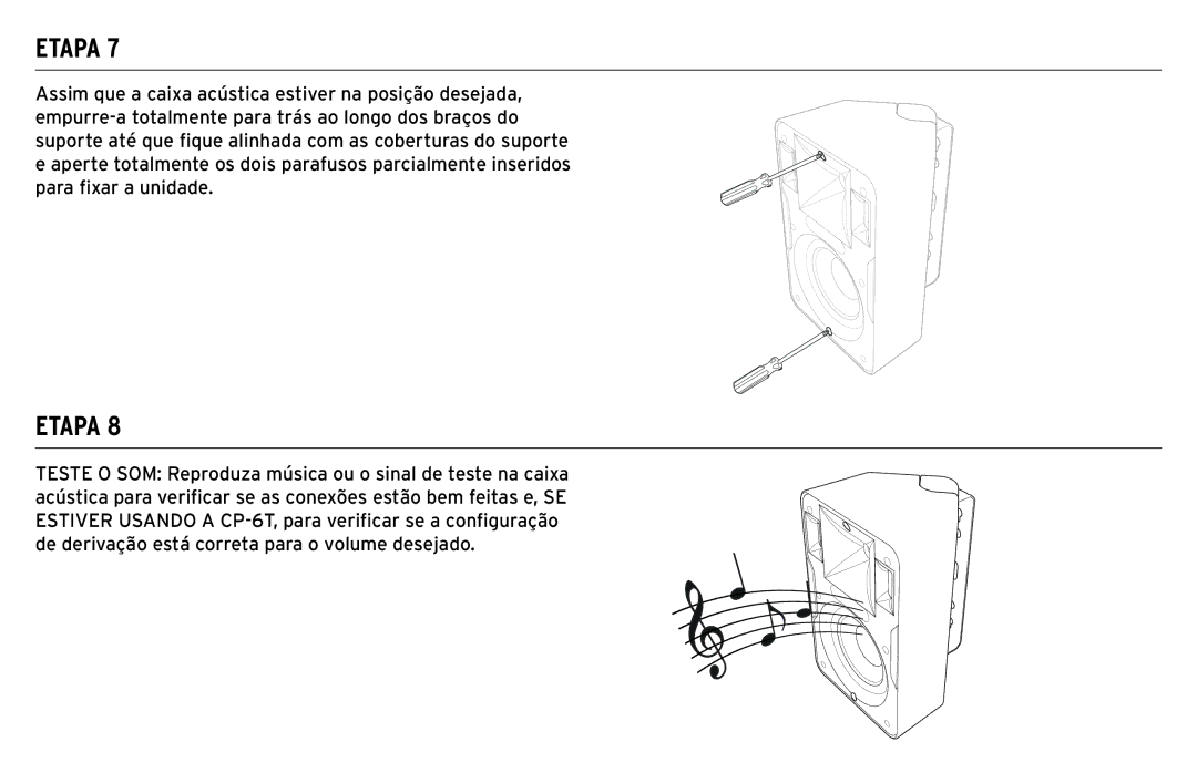 Klipsch CP-T owner manual Etapa 