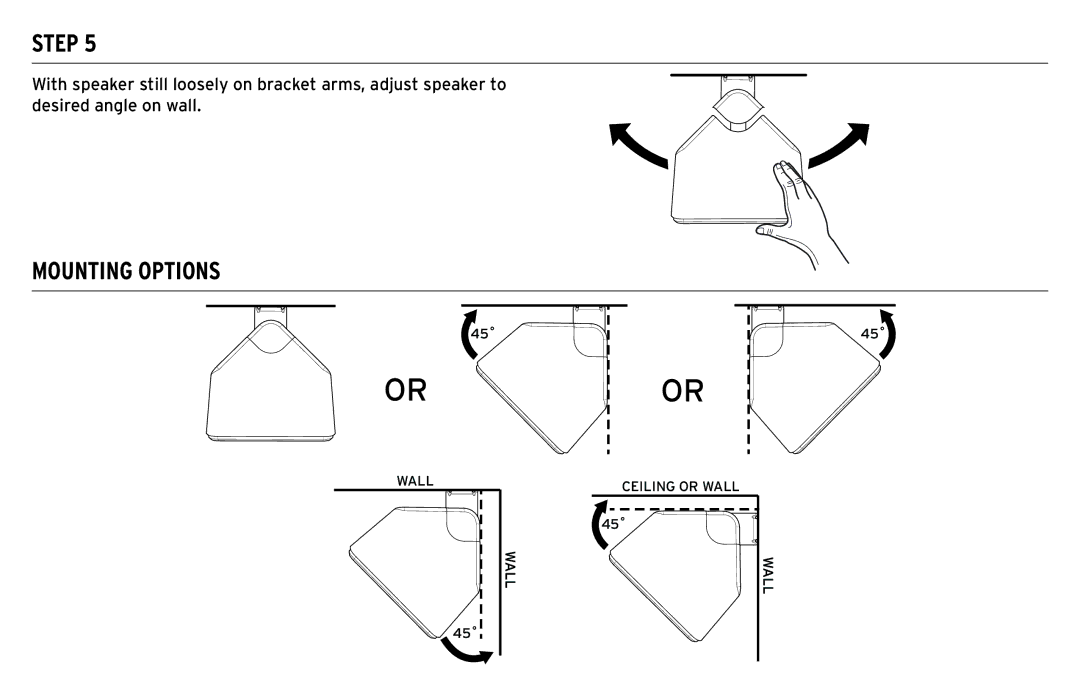 Klipsch CP-T owner manual Mounting Options 