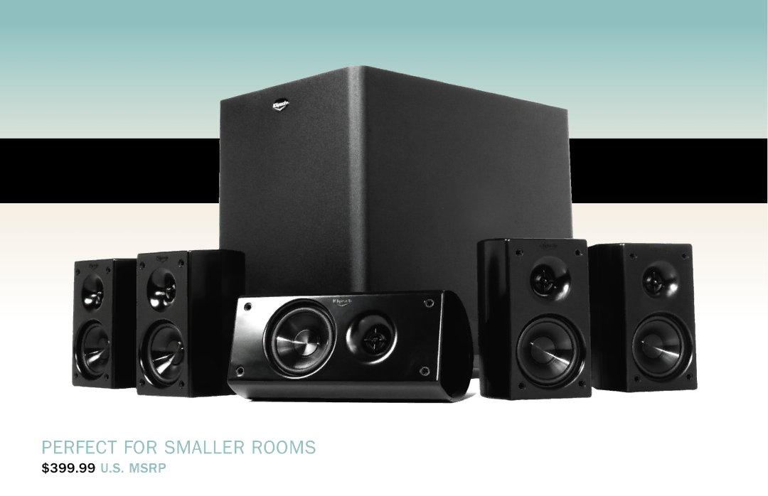 Klipsch HD 500, HD 1000, HD 300 manual Perfect for Smaller Rooms 