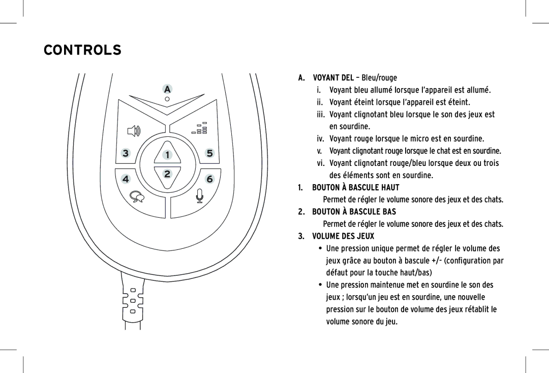 Klipsch KG-200 owner manual Bouton À Bascule Haut, Bouton À Bascule BAS, Volume DES Jeux 