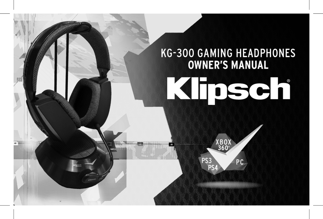 Klipsch KG-300 manual 