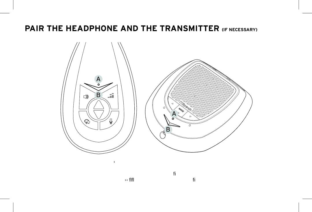 Klipsch KG-300 manual Pair the Headphone and the Transmitter if Necessary 