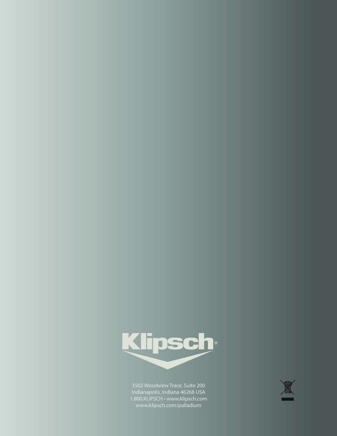 Klipsch P-312W owner manual 