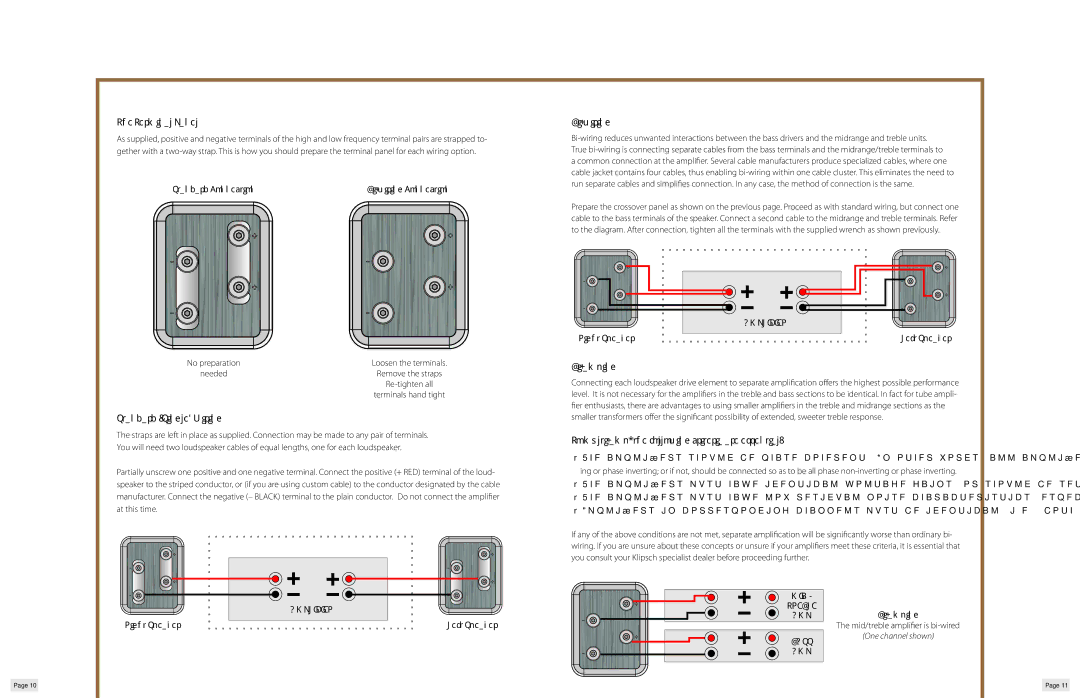 Klipsch P-27S, P-37F, P-38F, P-27C, P-17B owner manual Connecting the Loudspeakers 