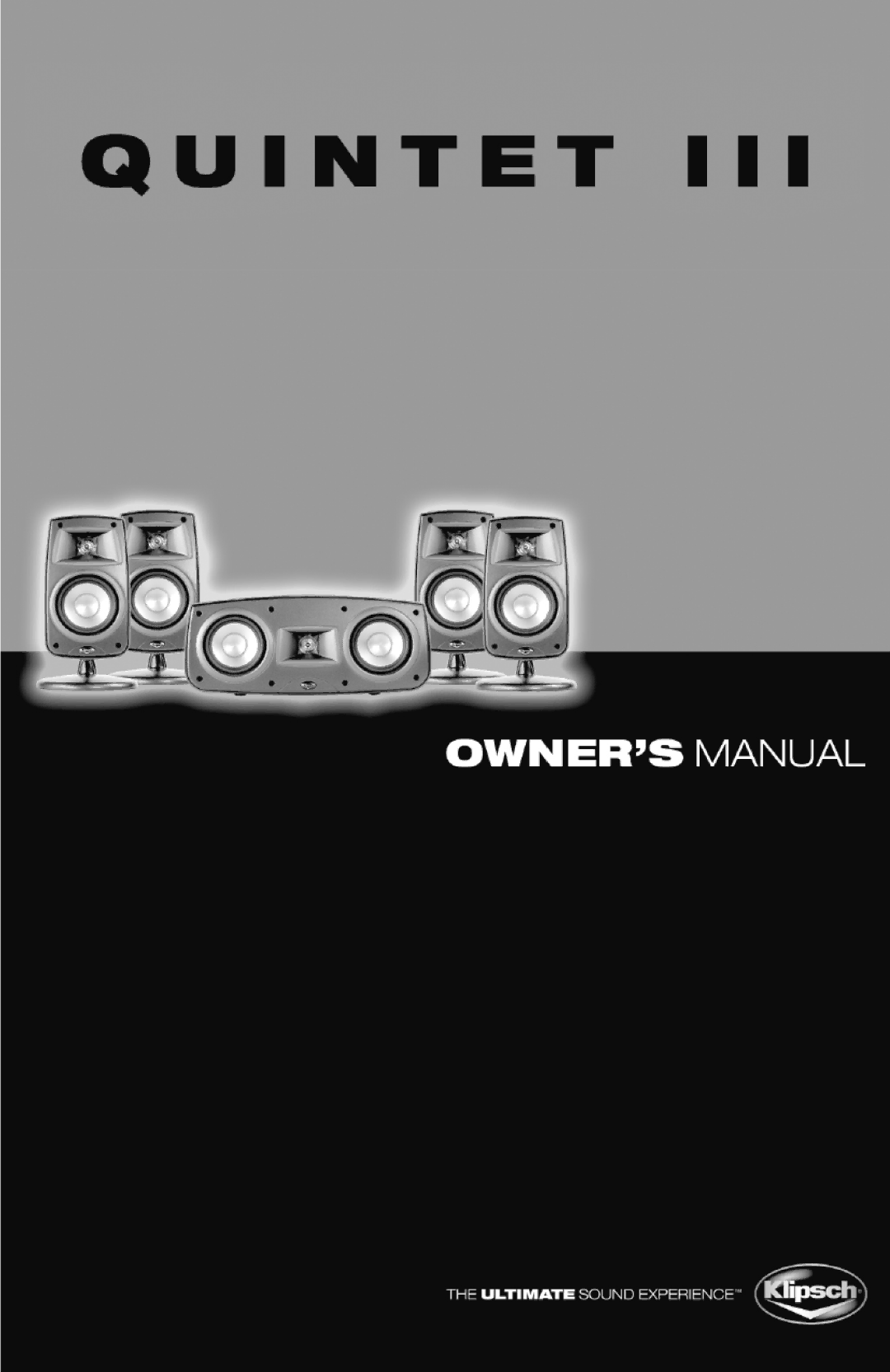 Klipsch Quintet III manual 