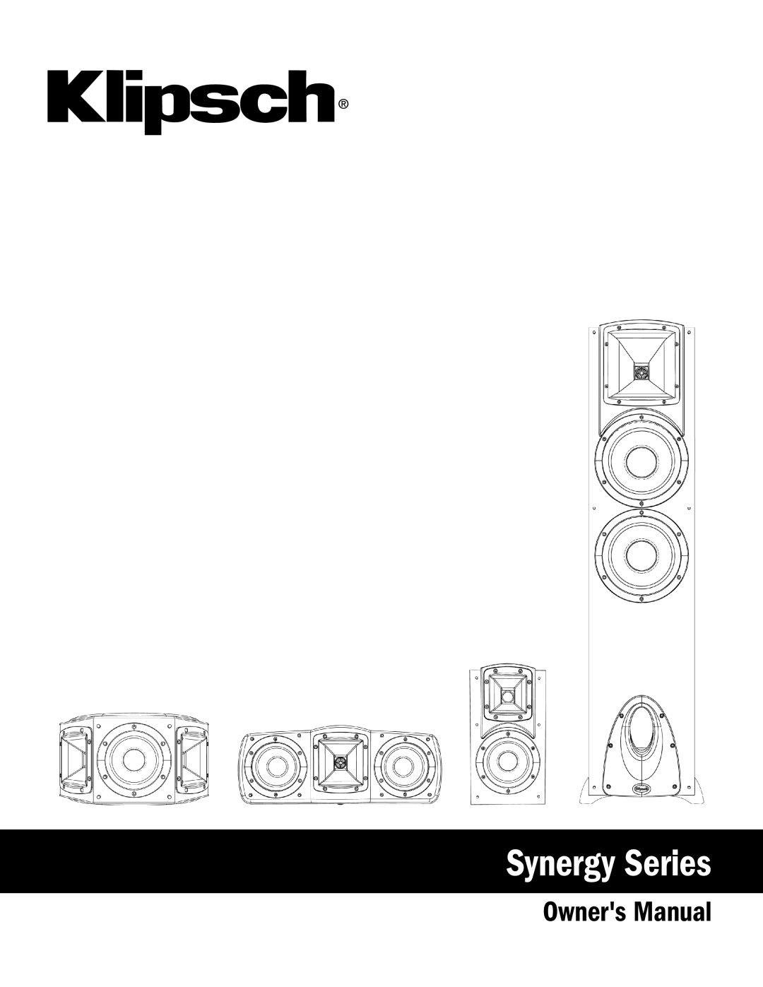 Klipsch SYNERGY-F-30 owner manual Synergy Series 
