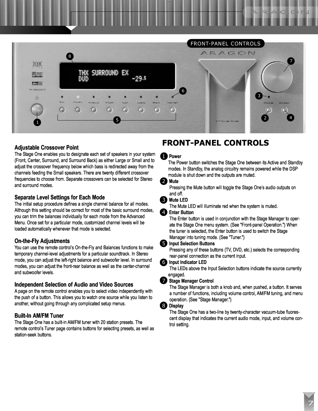 Klipsch THX ULTRA2 Adjustable Crossover Point, Separate Level Settings for Each Mode, On-the-FlyAdjustments, 1Power, 2Mute 