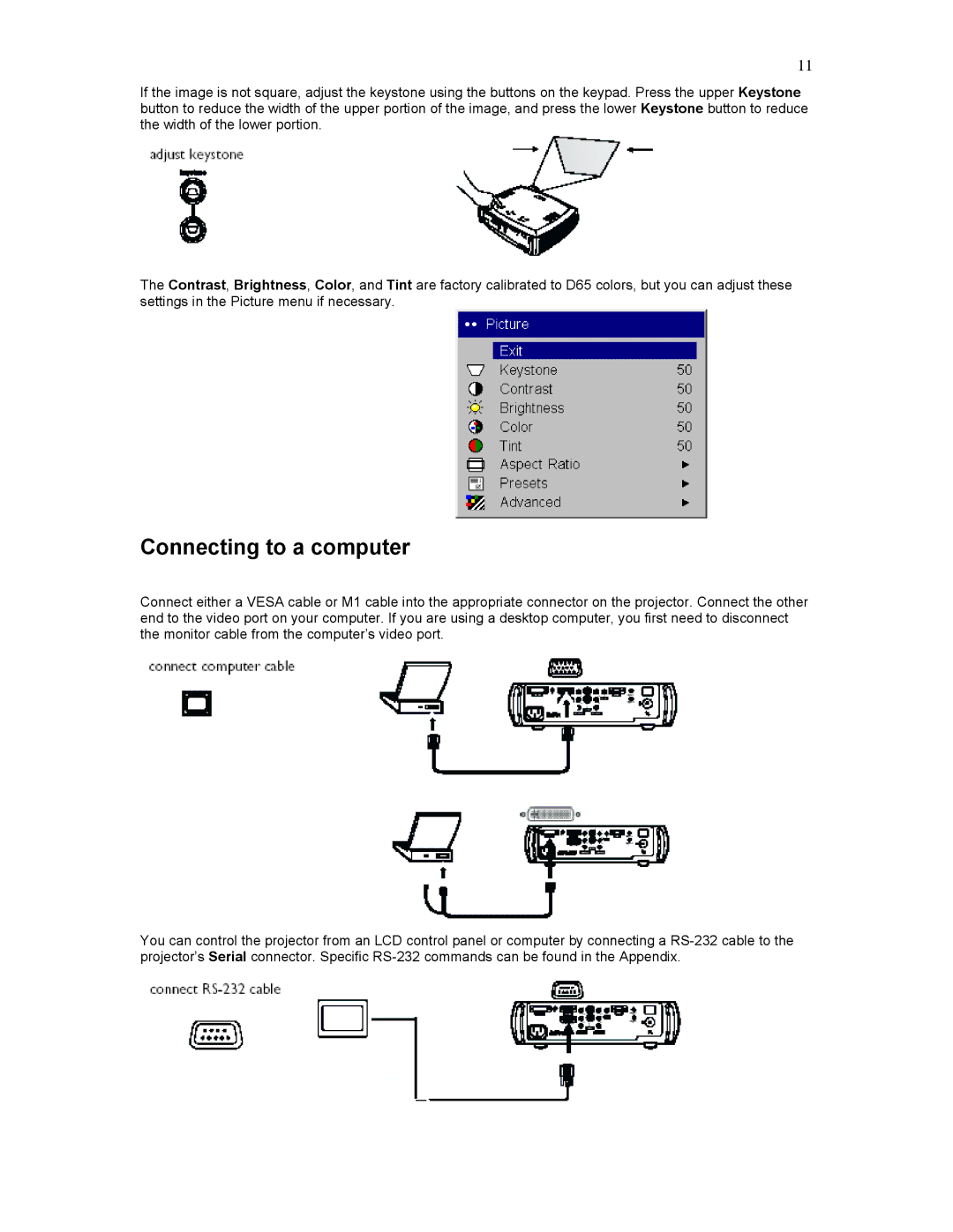 Knoll HD284 user manual Connecting to a computer 