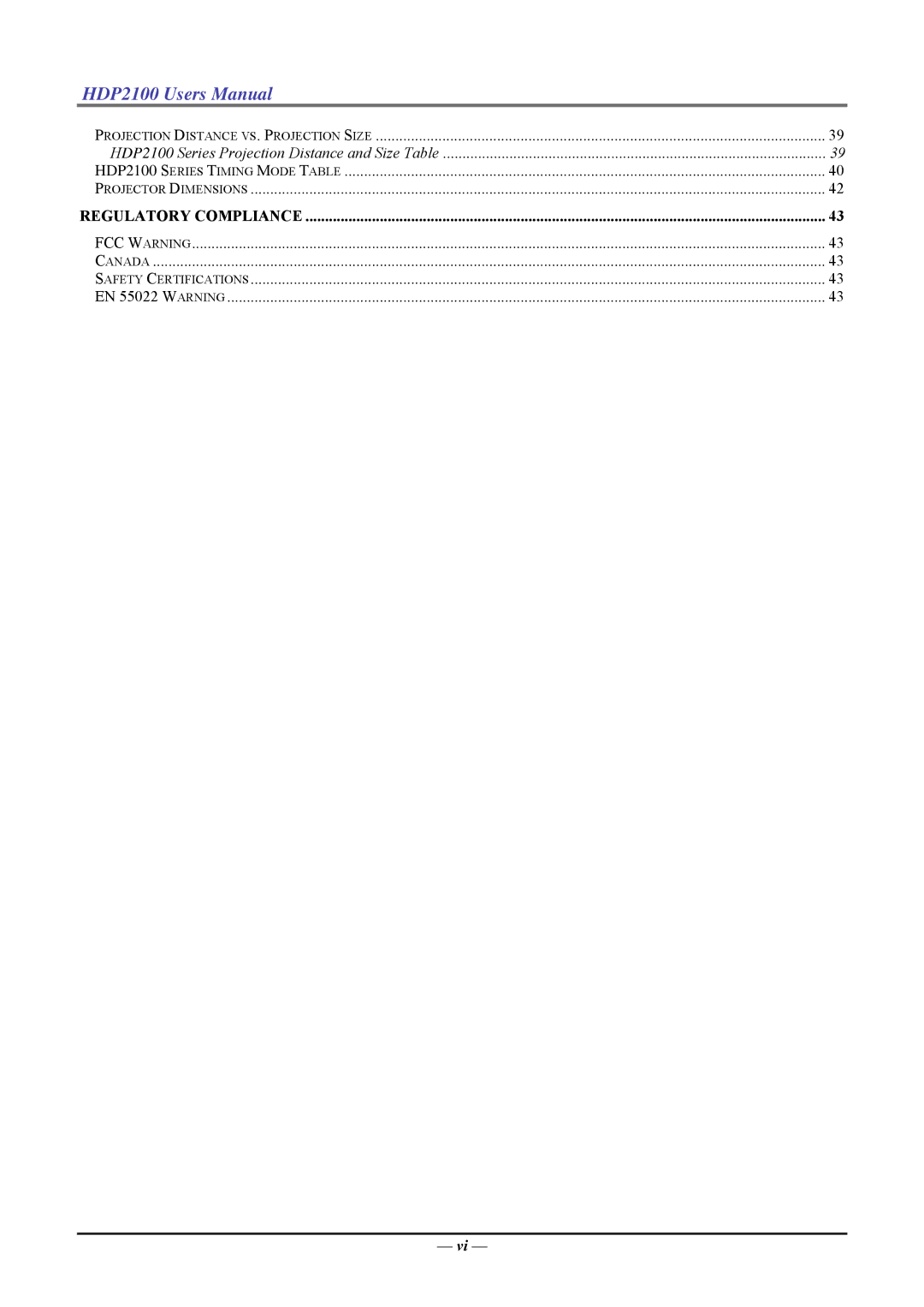 Knoll HDP2100 user manual Regulatory Compliance 