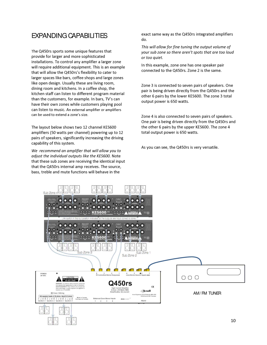 Knoll Q450RS manual Expanding Capabilities 