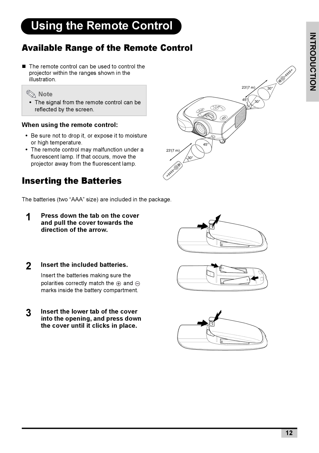 Knoll Systems 1080p DLP user manual Using the Remote Control 