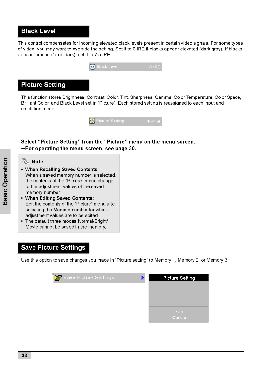 Knoll Systems 1080p DLP user manual Black Level 