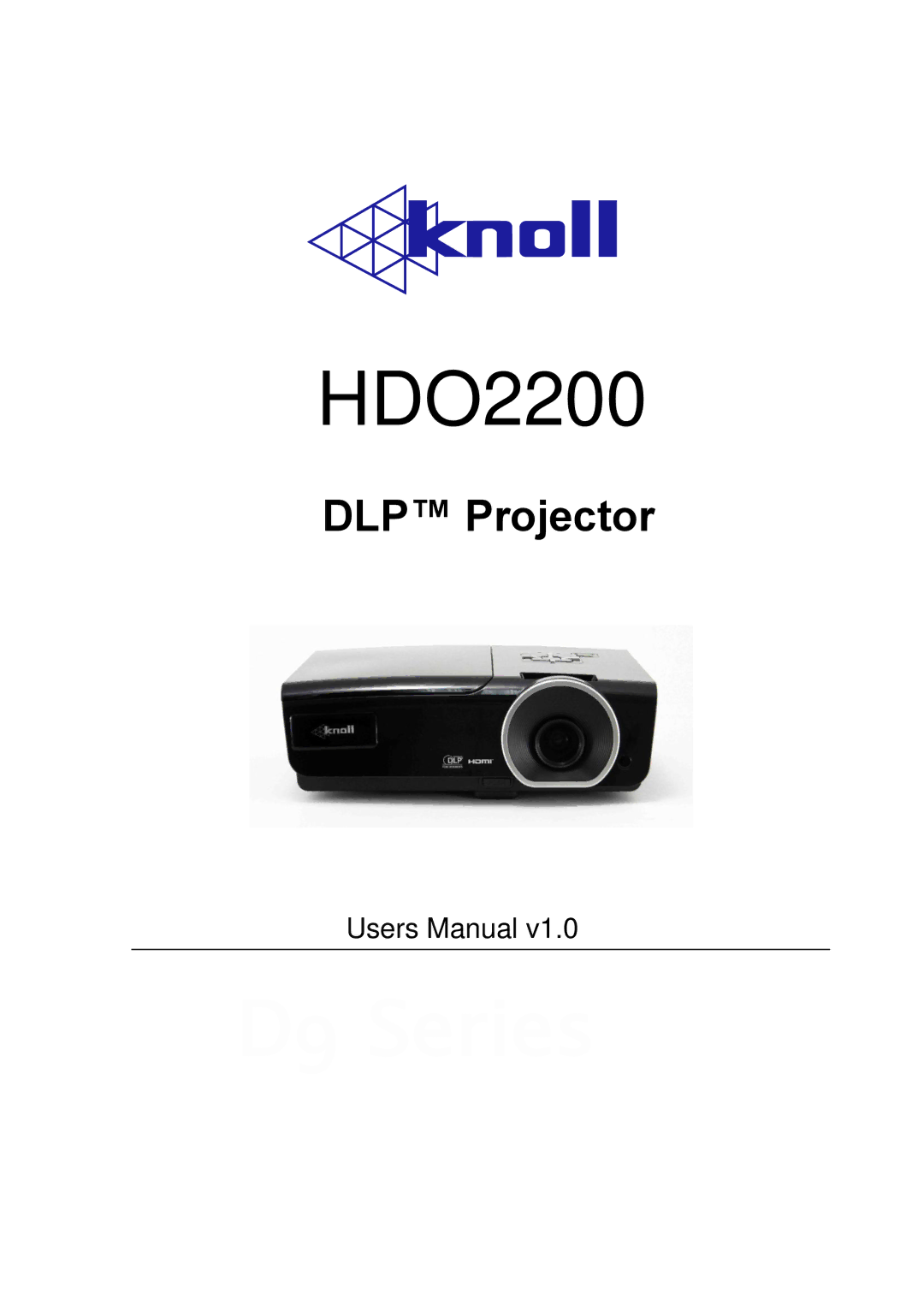 Knoll Systems HDO2200 user manual 