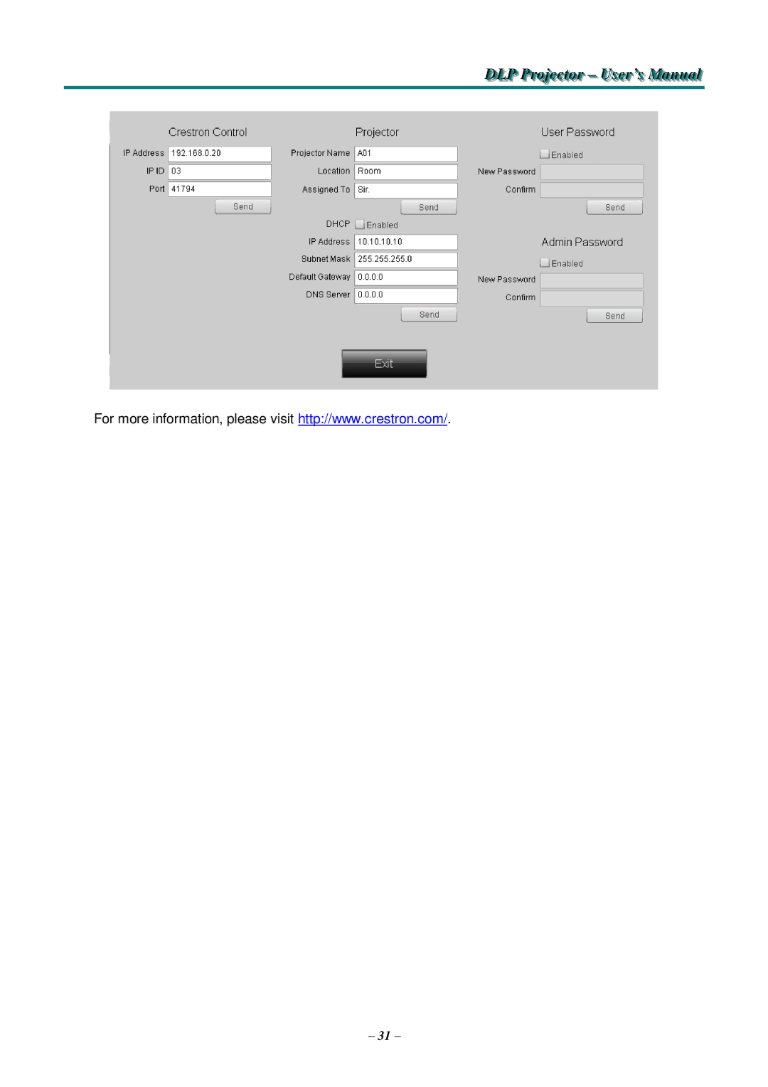 Knoll Systems HDO2200 user manual DLP Projjjectttor User’s Manualll 