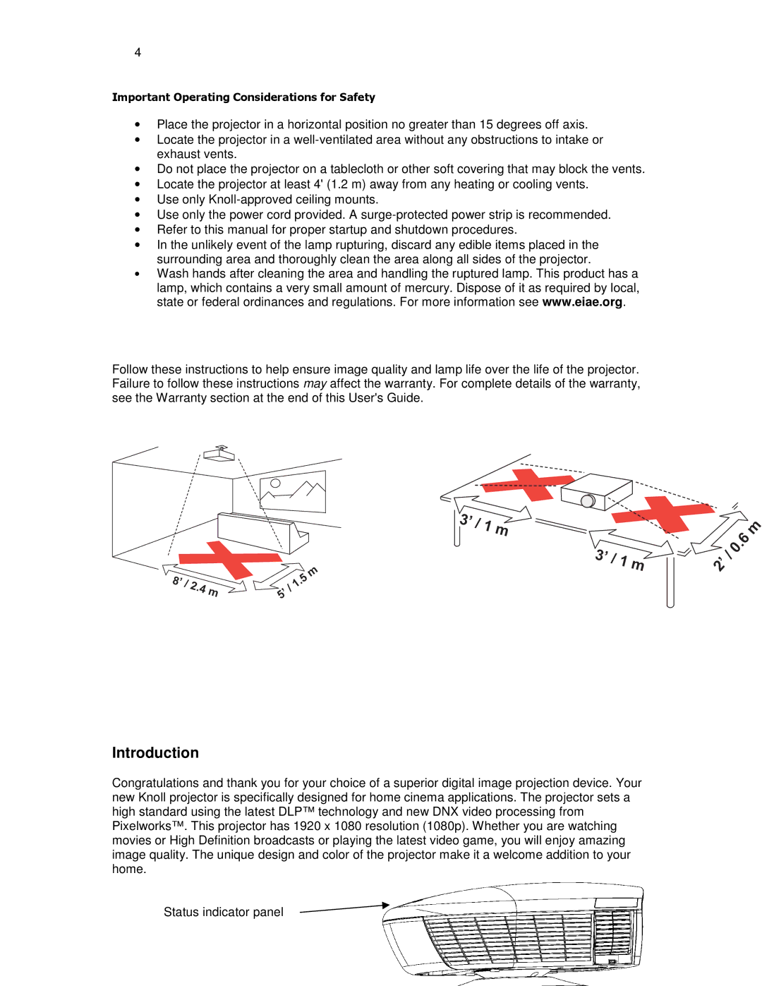 Knoll Systems HDP404 user manual Introduction 