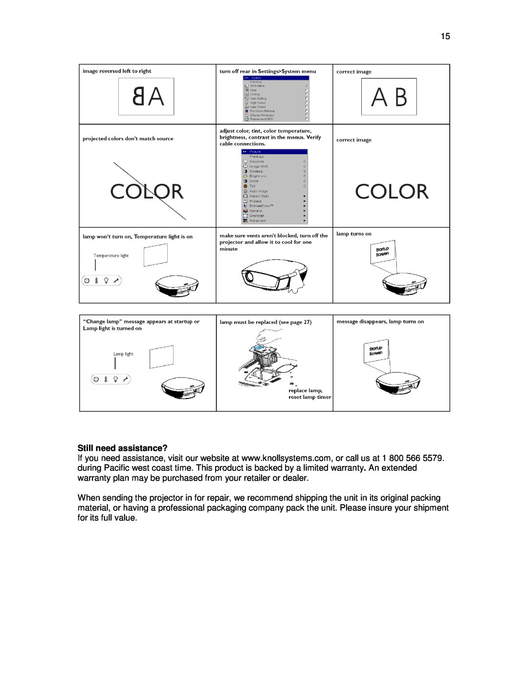 Knoll Systems HDP404 user manual Still need assistance? 