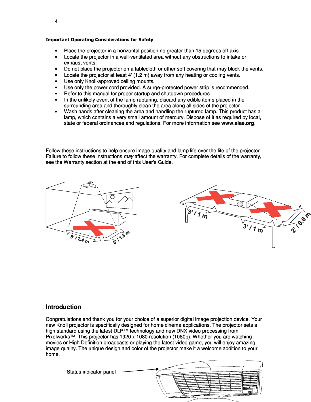 Knoll Systems HDP404 user manual Introduction 