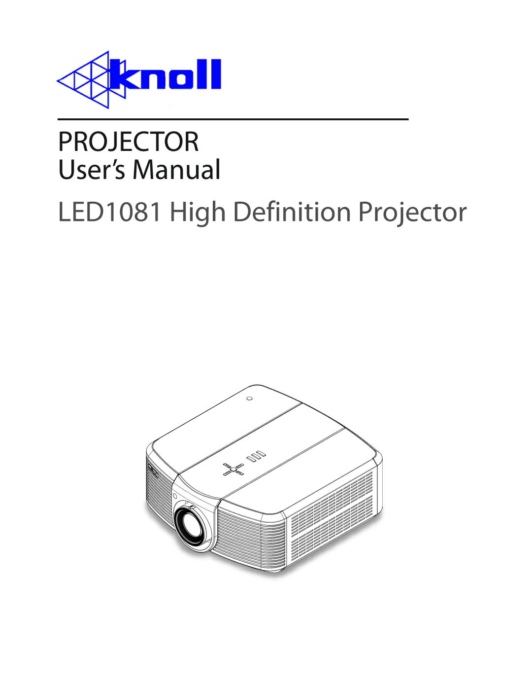 Knoll Systems LED1081 user manual Projector 