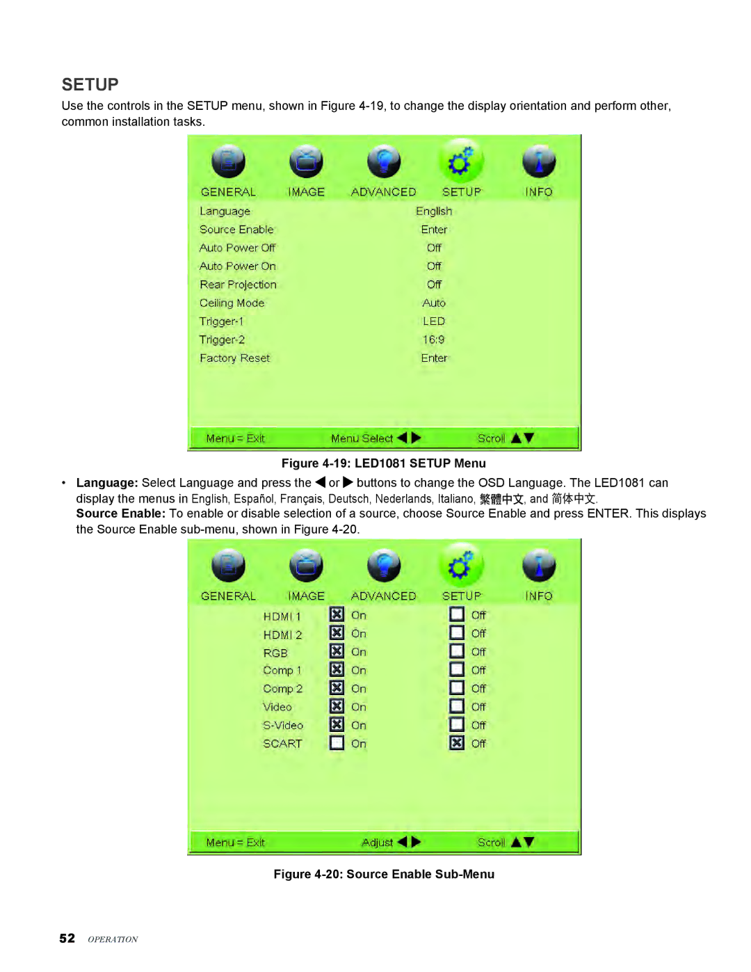 Knoll Systems LED1081 user manual Setup 