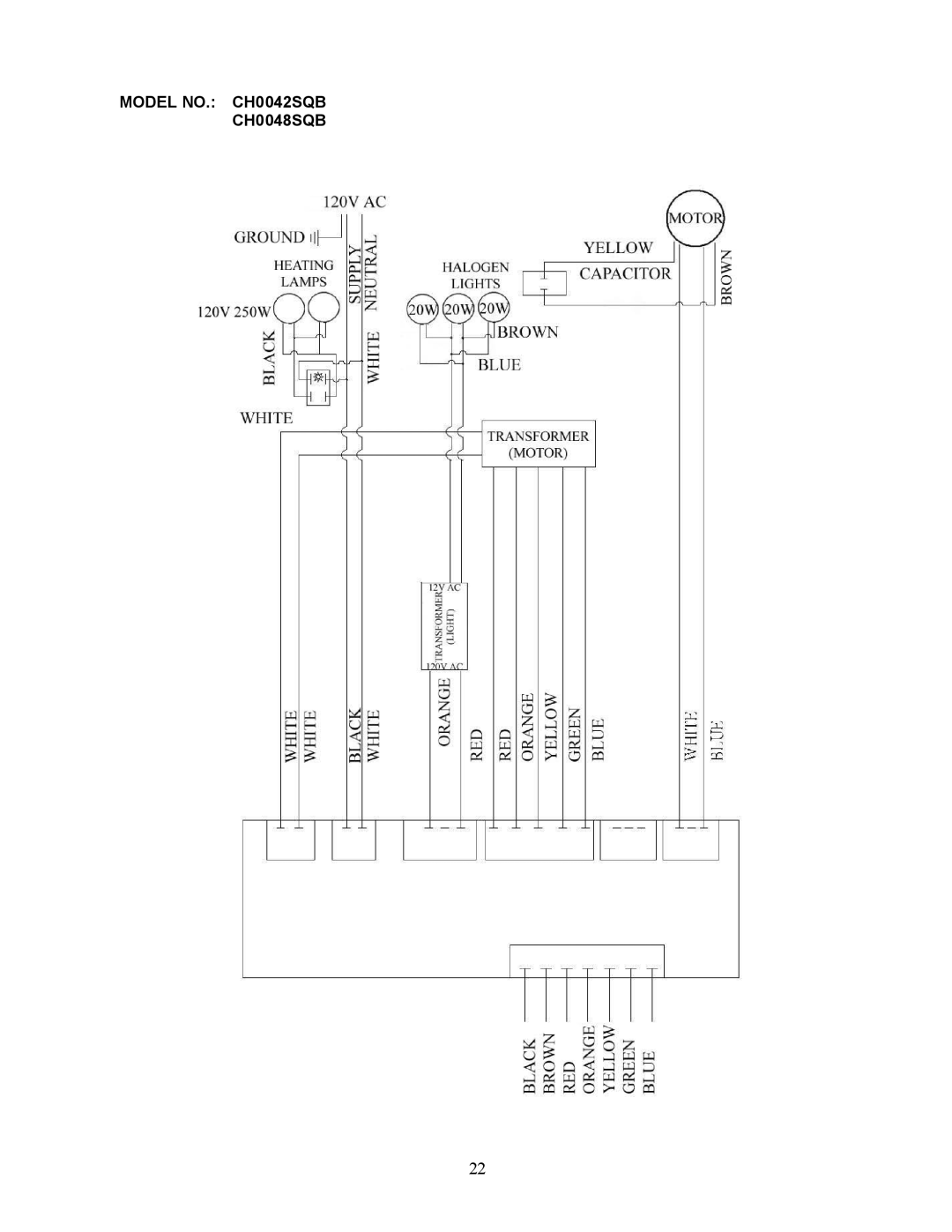 Kobe Range Hoods CH0030SQB manual Model NO. CH0042 SQB CH0048SQB 