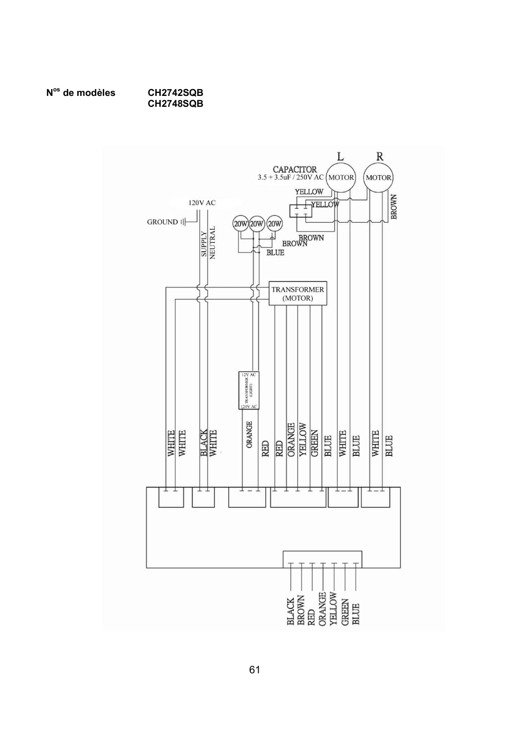 Kobe Range Hoods CH2742SQB, CH2730SQB, CH2748SQB, CH2736SQB installation instructions Nos de modèles 