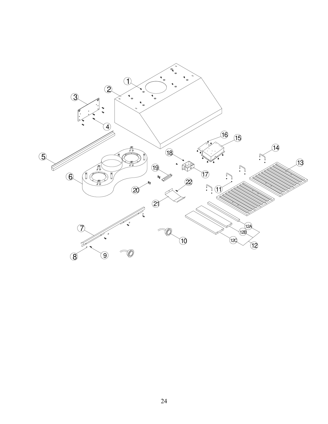 Kobe Range Hoods CH7636SQB, CH7642SQB, CH7648SQB, CH7630SQB installation instructions 1012C 