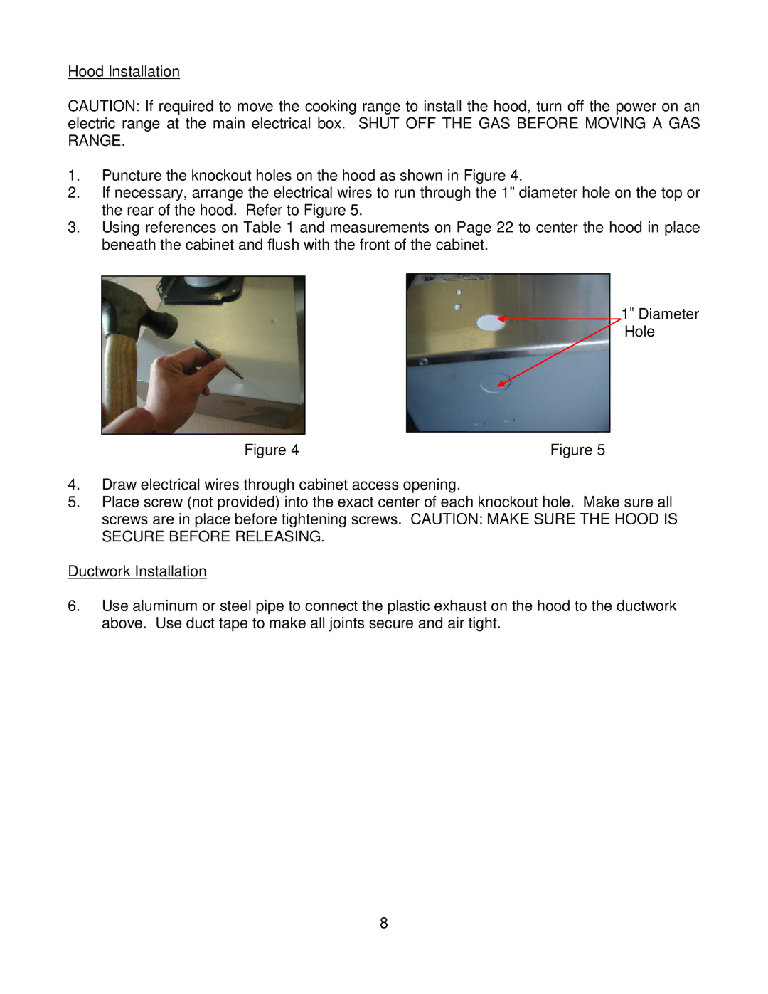 Kobe Range Hoods CH7948SQB, CH7936SQB, CH7942SQB, CH7930SQB installation instructions 