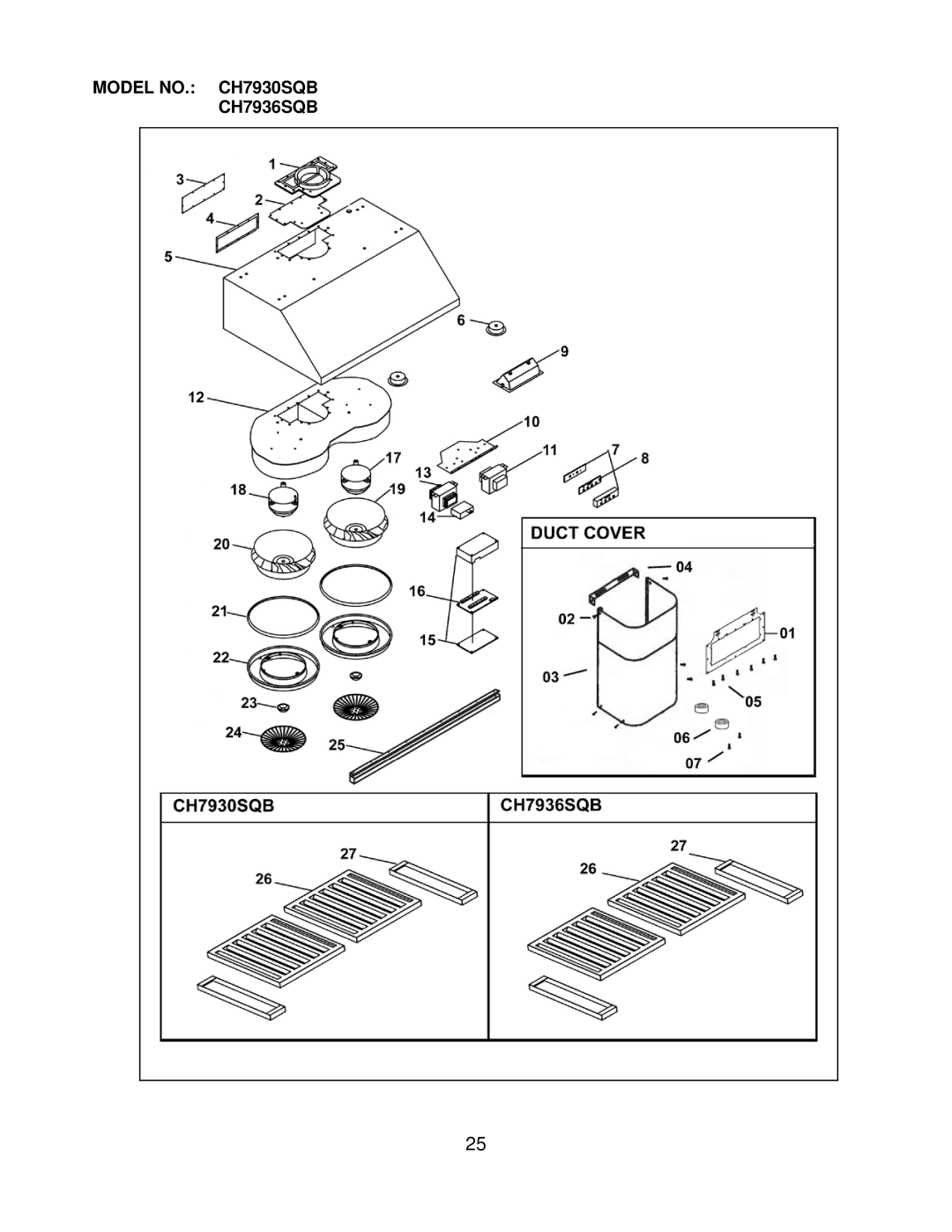 Kobe Range Hoods CH7942SQB, CH7948SQB installation instructions Model NO. CH7930SQB CH7936SQB 