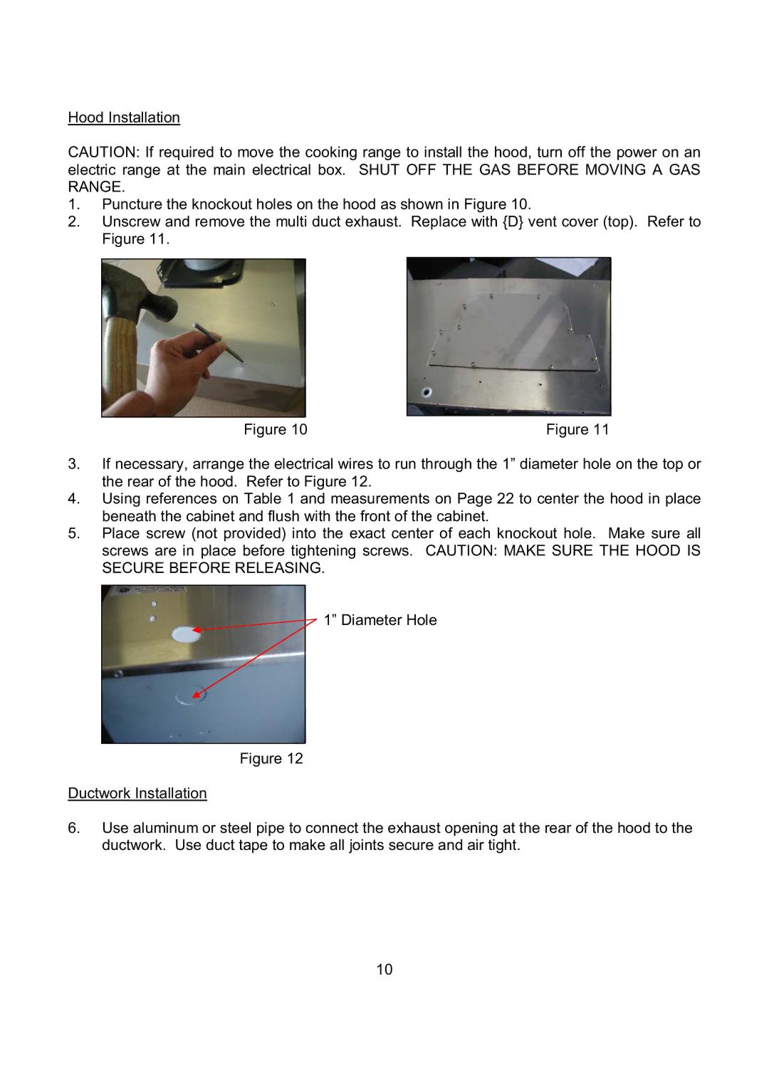 Kobe Range Hoods CH7936SQB, CH7942SQB, CH7948SQB, CH7930SQB installation instructions 