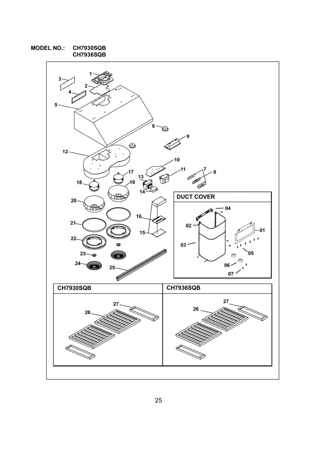 Kobe Range Hoods CH7942SQB, CH7948SQB installation instructions Model NO. CH7930SQB CH7936SQB 