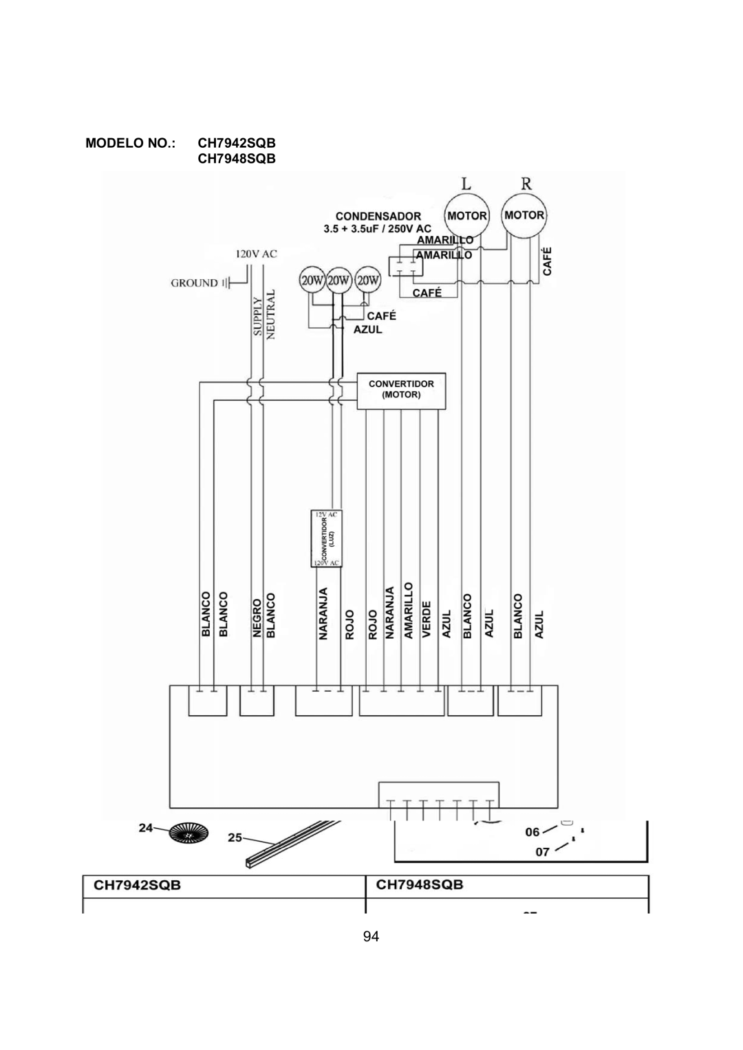 Kobe Range Hoods CH7936SQB, CH7930SQB installation instructions Modelo NO. CH7942SQB CH7948SQB 