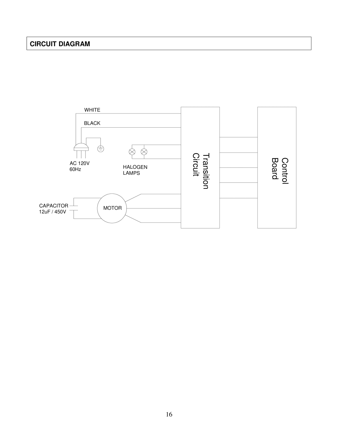 Kobe Range Hoods CH8136SQB installation instructions O o a n r t O l, Circuit Diagram 