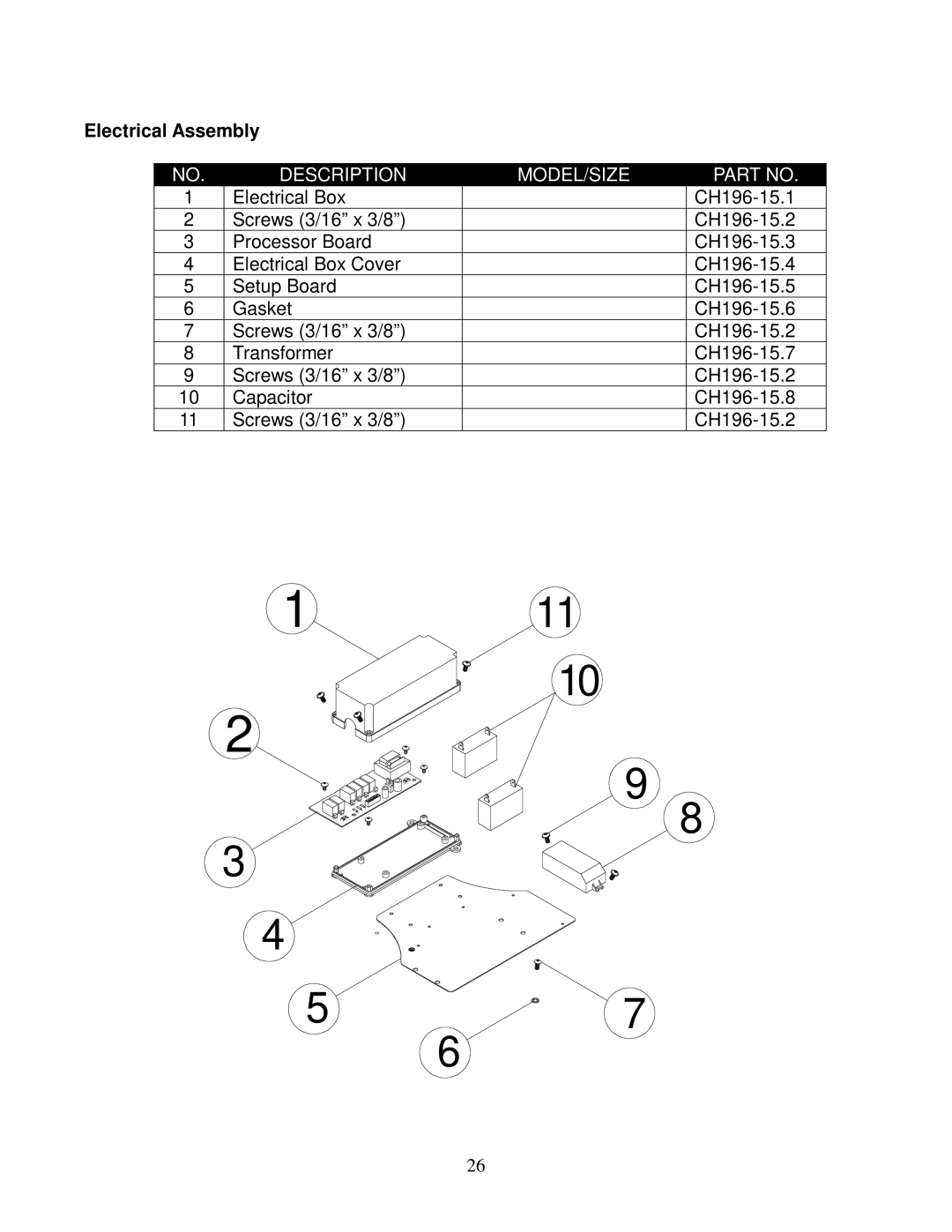 Kobe Range Hoods CH9648SQB, CH9630SQB, CH9642SQB, CH9636SQB installation instructions Electrical Assembly 