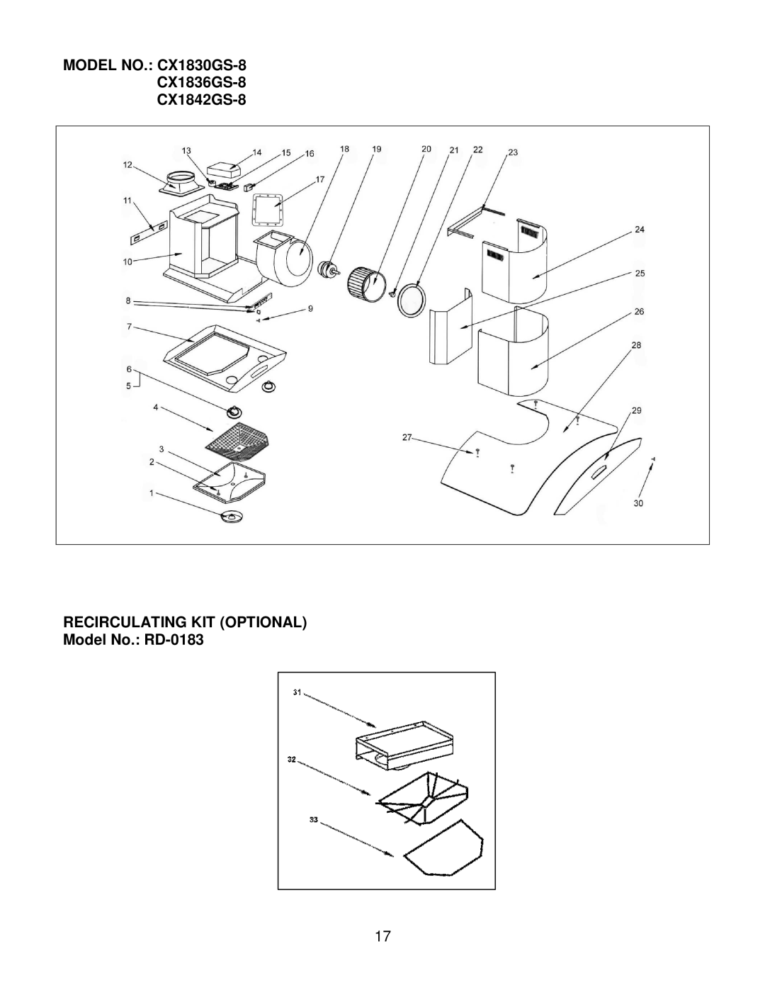 Kobe Range Hoods CX1830GS-8 installation instructions 