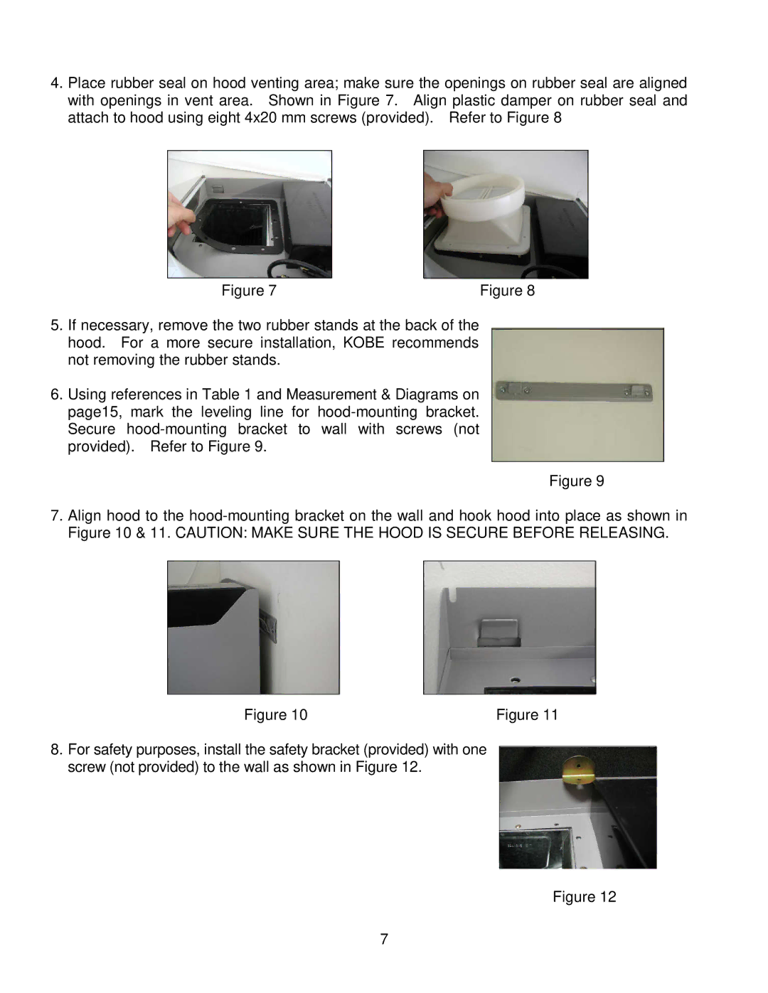 Kobe Range Hoods CX1830GS-8 installation instructions 