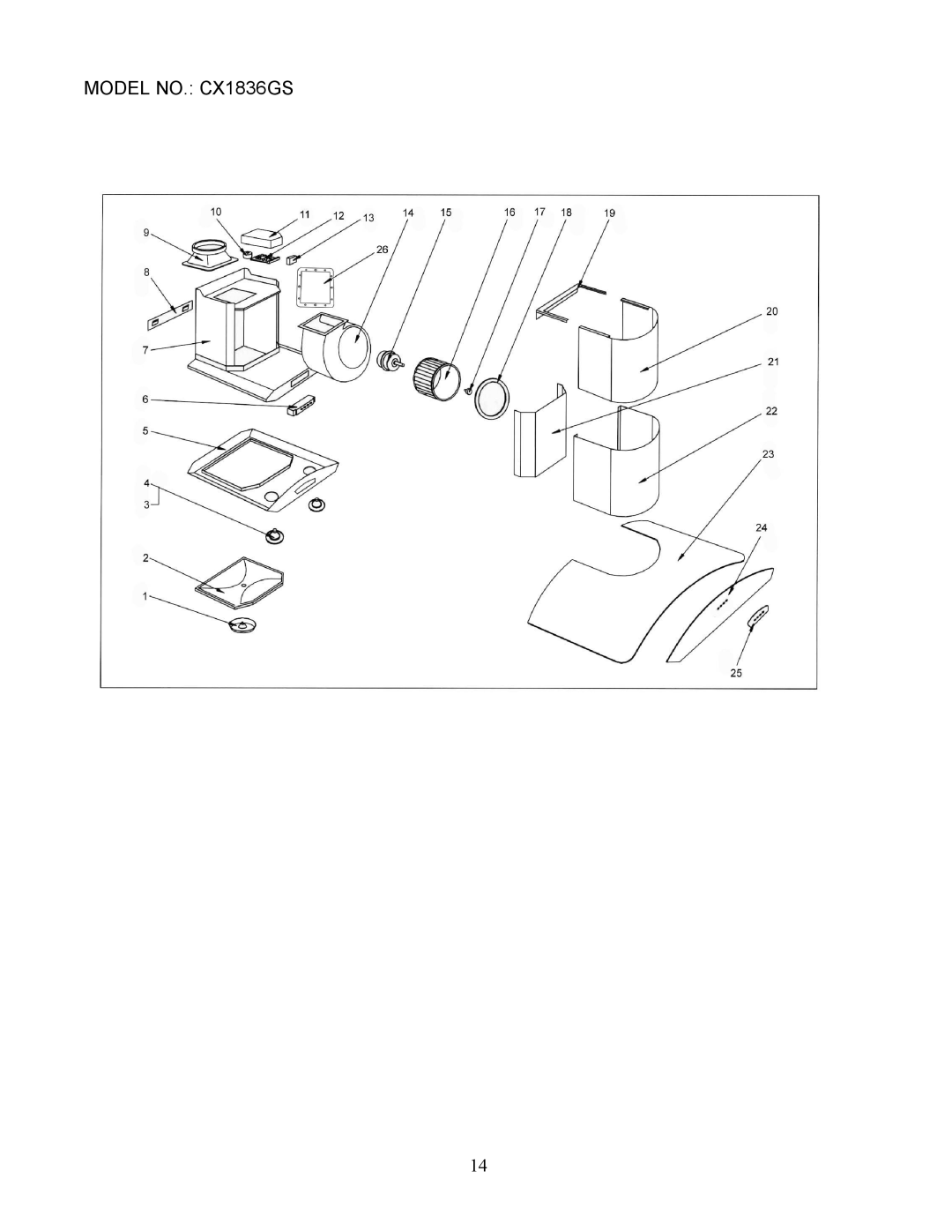 Kobe Range Hoods installation instructions Model NO. CX1836GS 